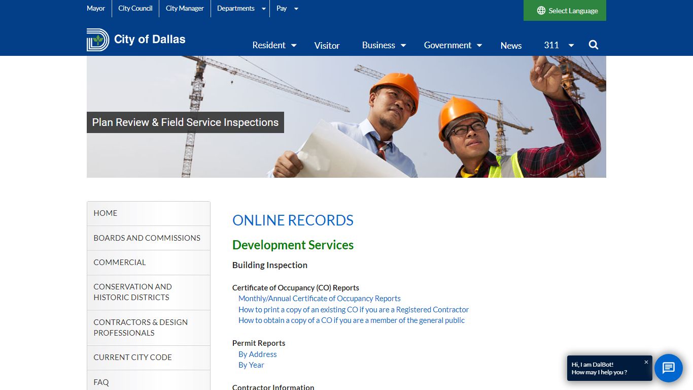 Online Records - Dallas City Hall